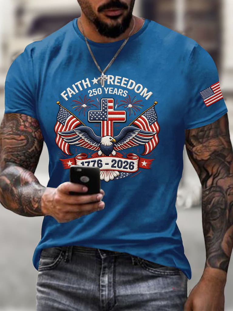 Men'S Faith Freedom 250 Years T-Shirt