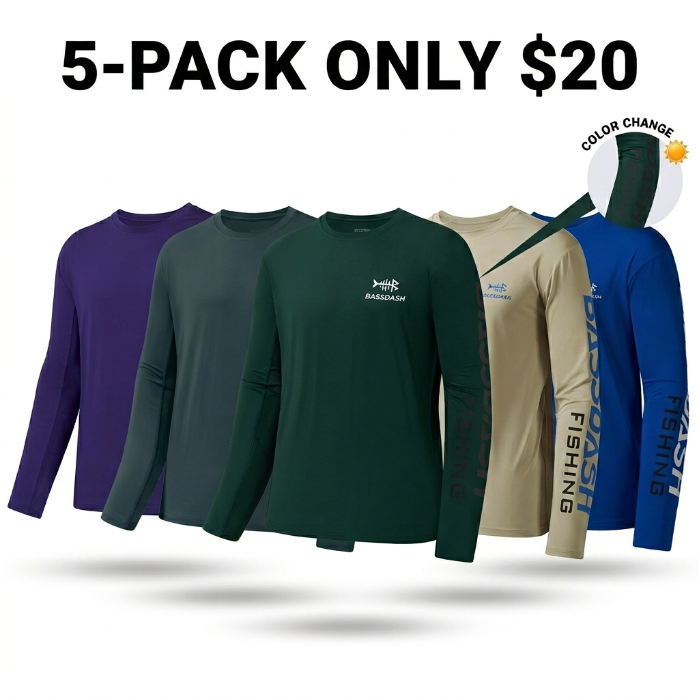 Men’s UV Sun Protection UPF 50+ Fishing Shirts Long Sleeve Tee