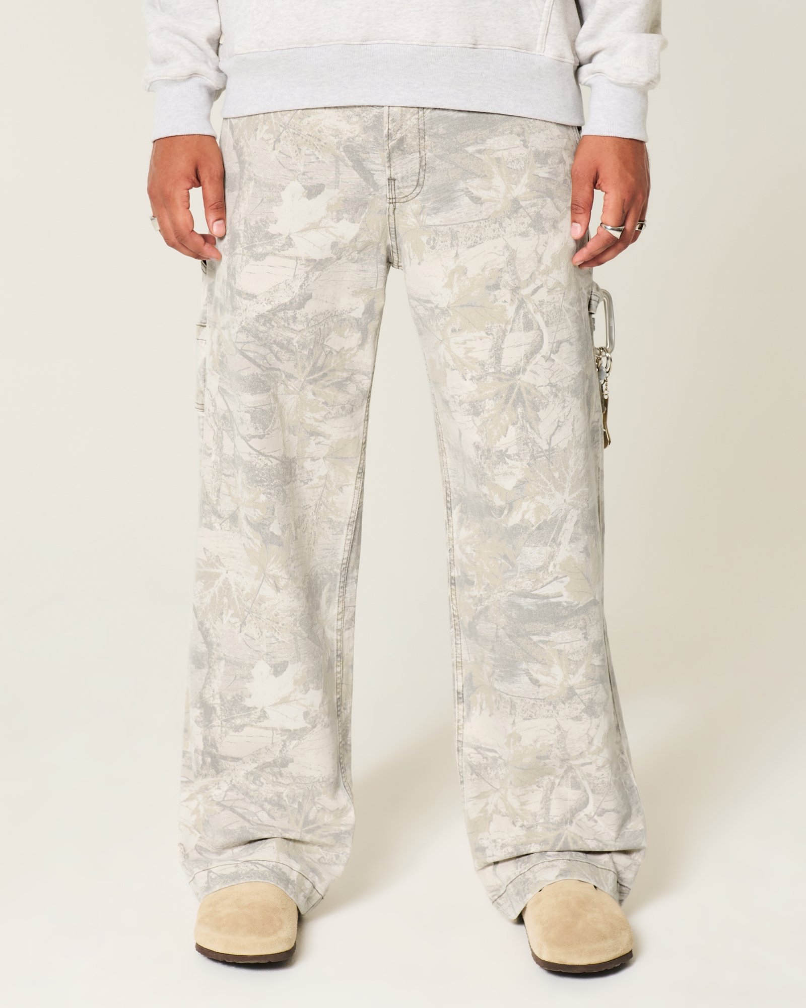 Dark Wash Logo Embroidery Super Baggy Jeans