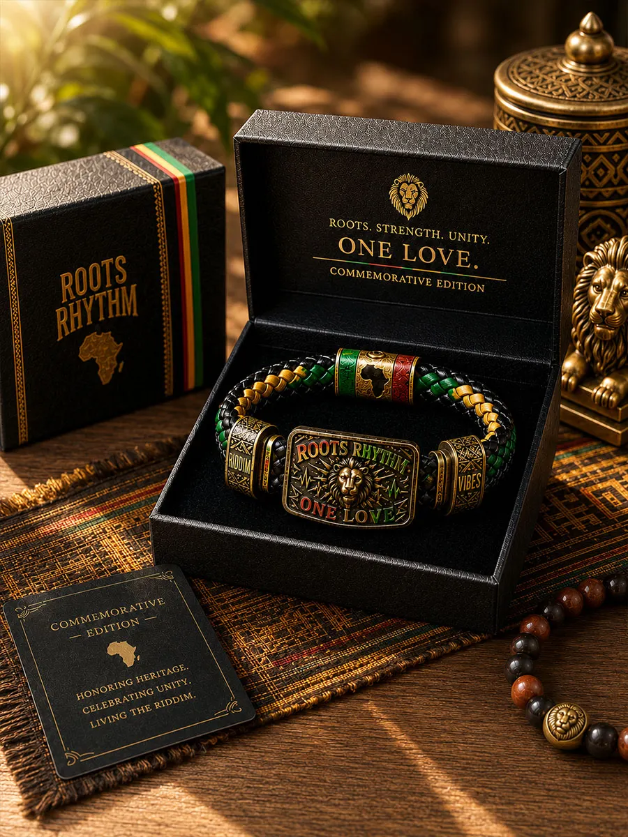 African Vintage Roots Rhythm One Love Commemorative Braided Bracelet