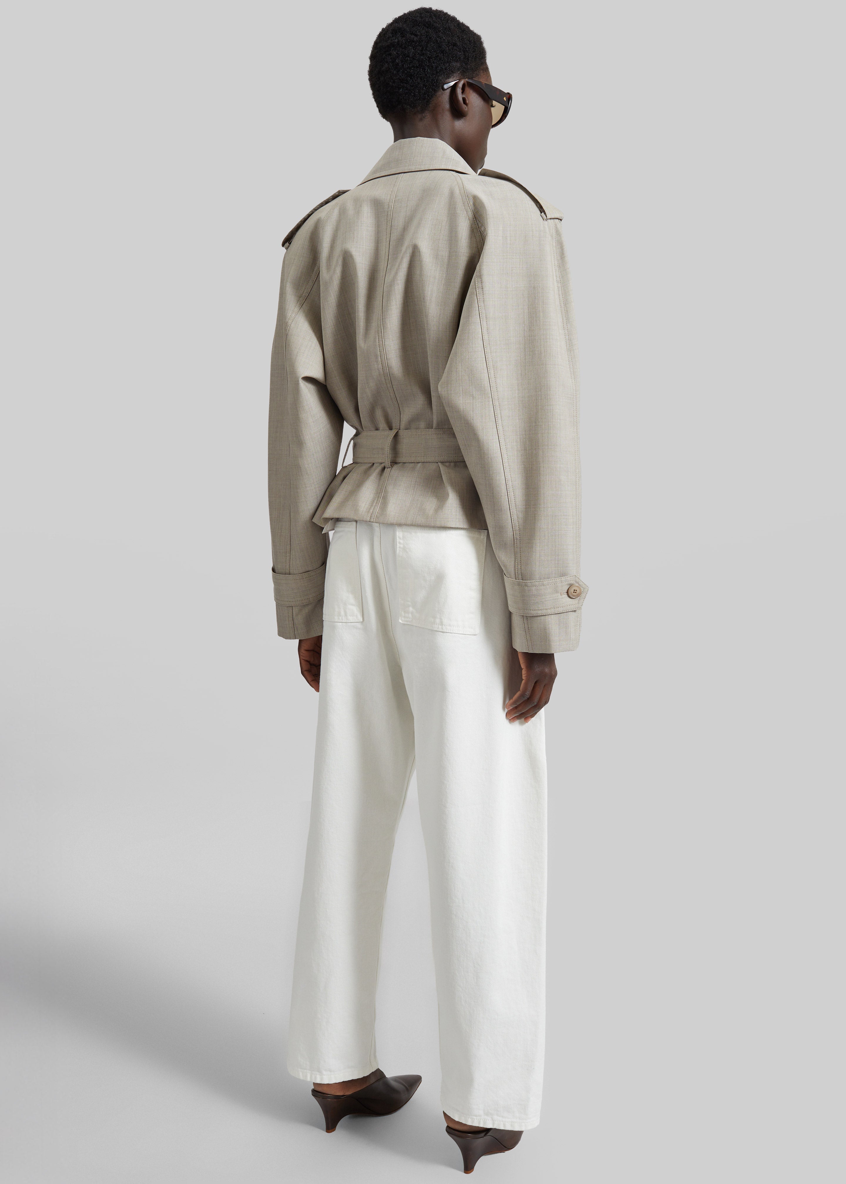 Stan Cropped Trench - Beige Melange