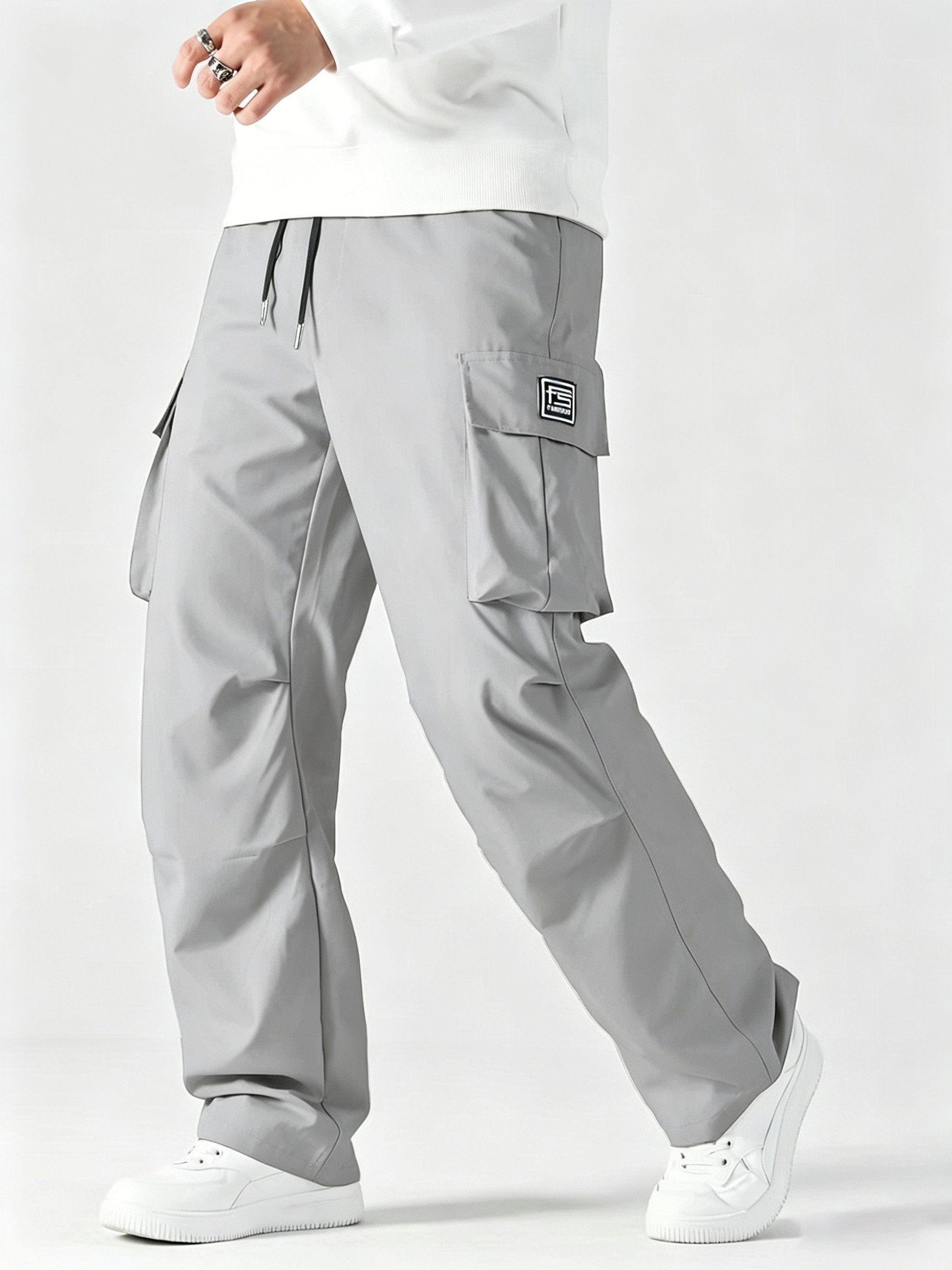 Men’s Tactical Cargo Pants– Elastic Waist, Multi-Pocket Outdoor Jogger Pants