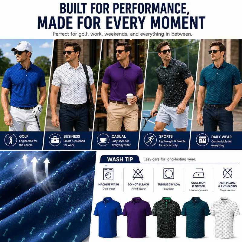 Men's Short-Sleeve Golf Polo Shirt
