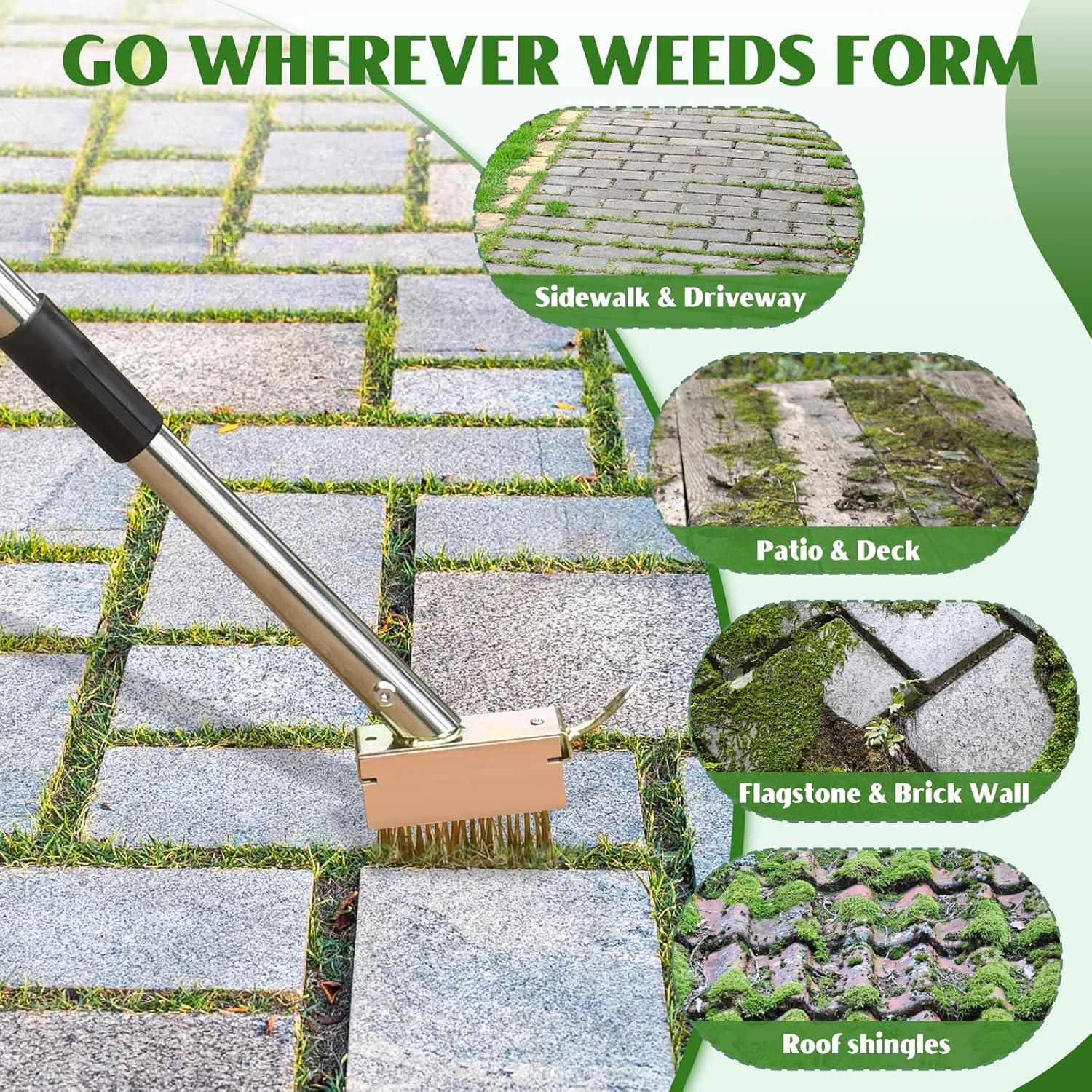 Adjustable Stainless Steel Crack Weeder