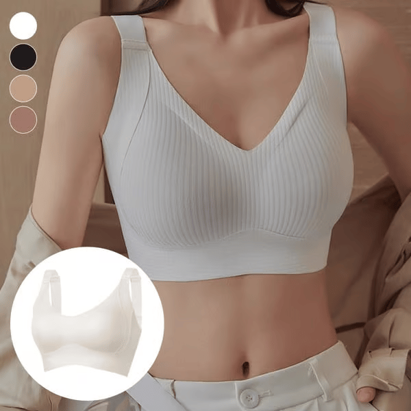 🎁Women's Ribbed Push Up Adjustable Wireless Bra✨🎁Buy 1 Get 9 Packs🔥