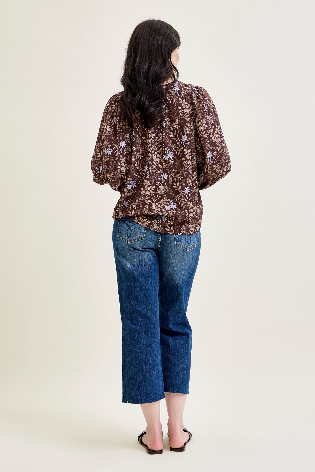 Dolly High Rise Back Pocket Classic Cropped Wide Leg Jeans