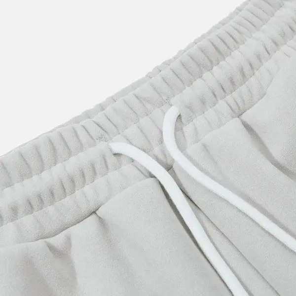 Pearl Detail Barrel Sweatpants – Women's Mid-Rise Relaxed Streetwear Pants