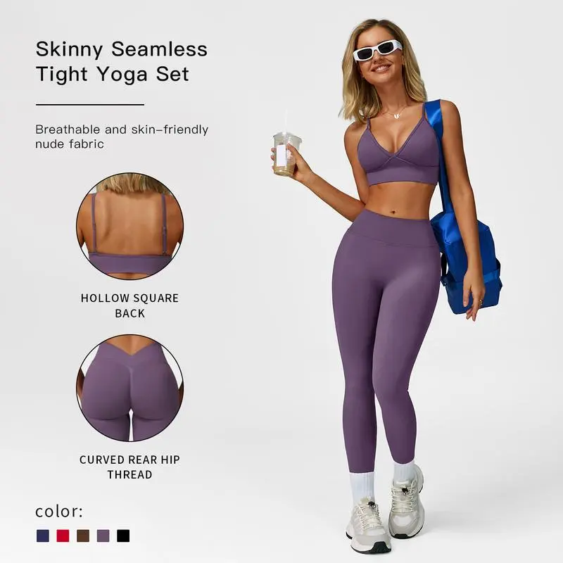 Women’s Activewear Set – Cute Sports Bra & Yoga Pants for Gym or Lounge