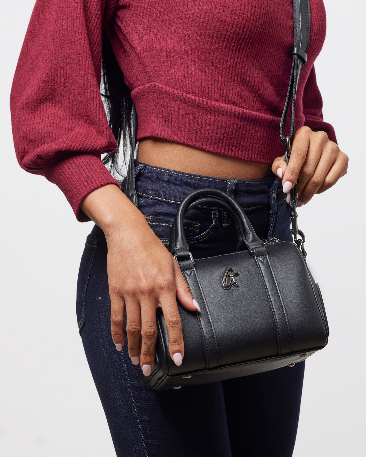 MINI STANDARD GAL BOSTON BAG - BLACK