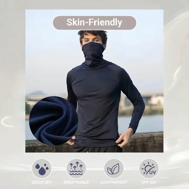 6-Piece Men's Casual Hoodie Pullovers Blue Black Light Gray Slim Fit Long Sleeve Lightweight UPF Sun Protection Soft Breathable Timeless Classic Versatile Machine Washable Comfort Multi-Occasion Wear Menswear Set Stylish Tops