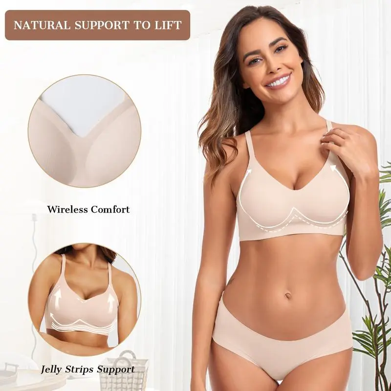 Womens Seamless Bra No Underwire Comfort Push Up Bras