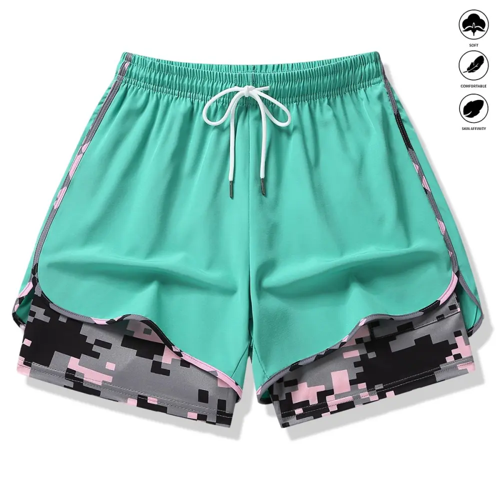 Women's Casual Athletic Shorts — Built-in Liner, Drawstring, and Elastic Waistband