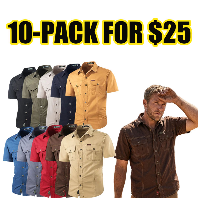 Men's Multi-Pocket Outdoor Work Shirt