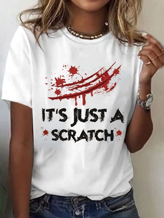 Women's Casual Bloodstain Print T-Shirt