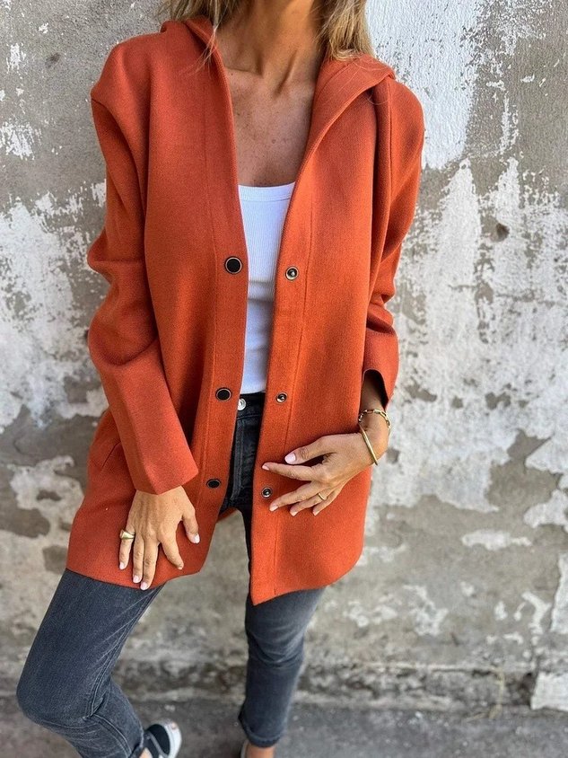 Buckle Basic Plain Hot Selling Casual Hooded Solid Color Three-piece Single-breasted Patchwork Jacket