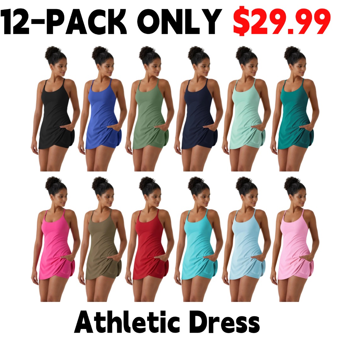 Last Day Promotion -Fuzzy Open-Back Athletic Dress
