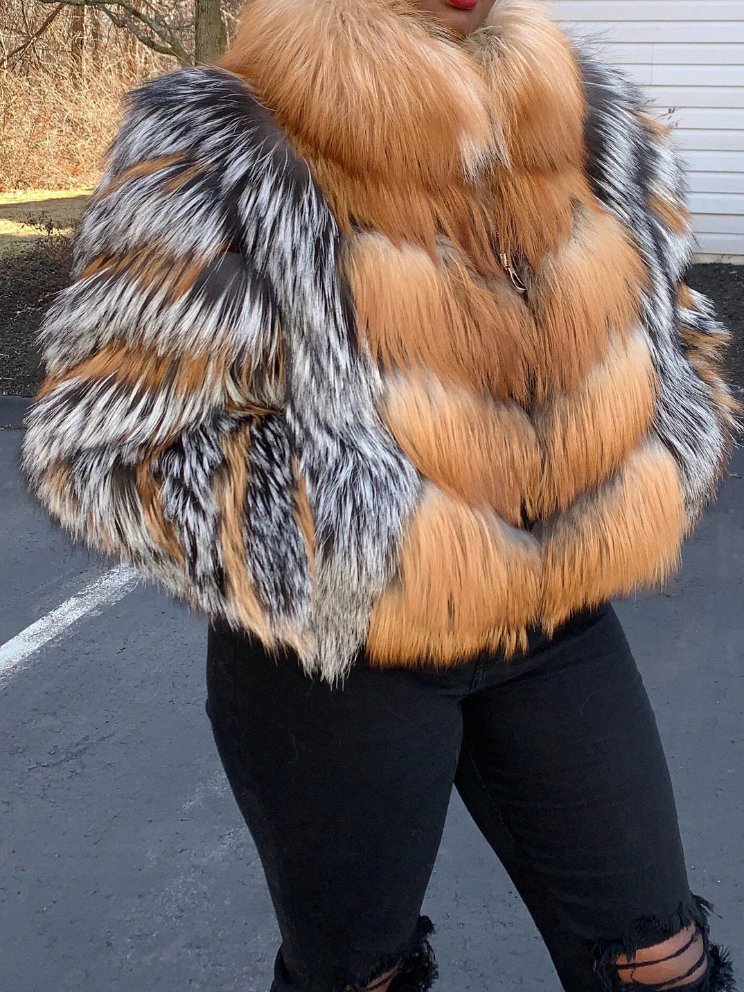 Fox Fur Patchwork Short Jacket（✔️Free shipping）