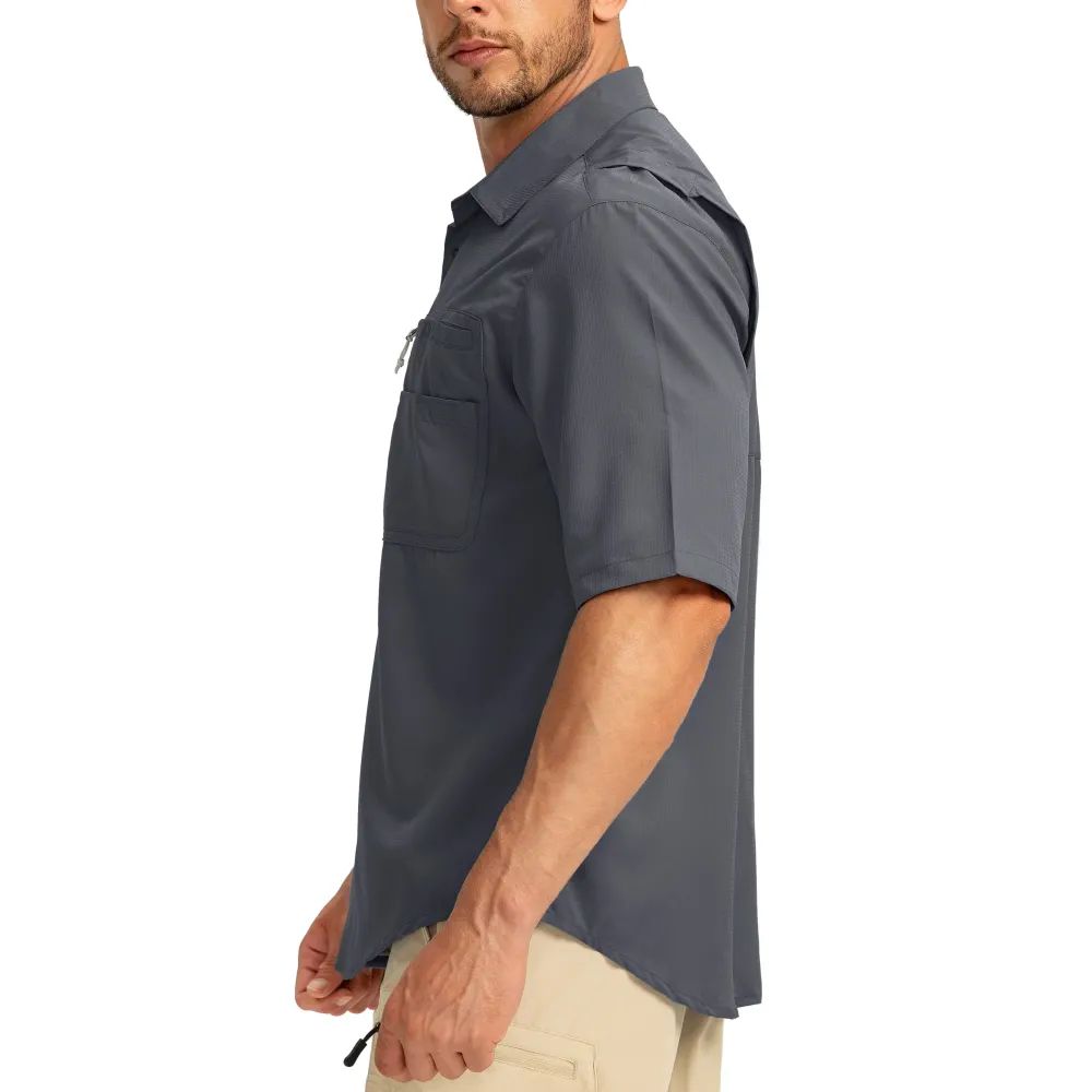 Men's Casual Outdoor Button-Down Fishing Top
