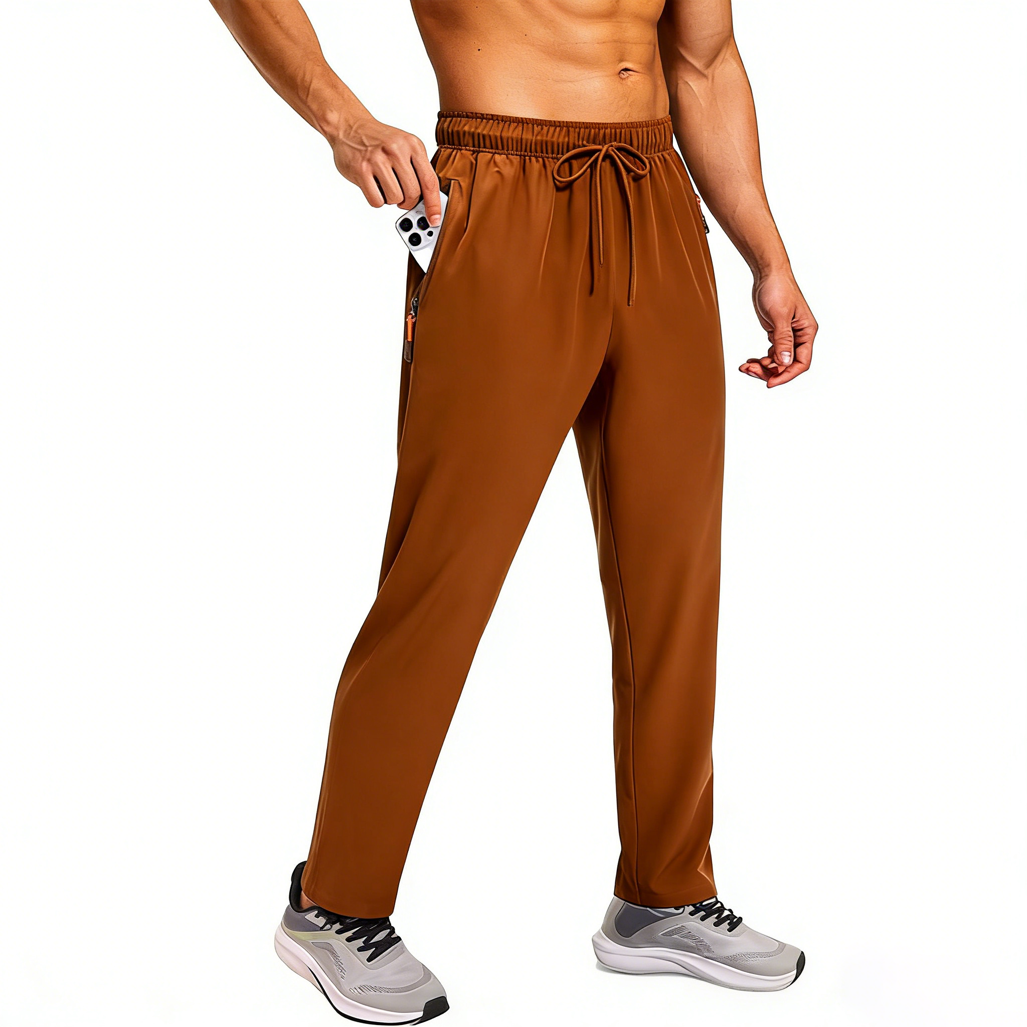 Men's Water-Repellent Quick-Dry Zipper Pocket Joggers