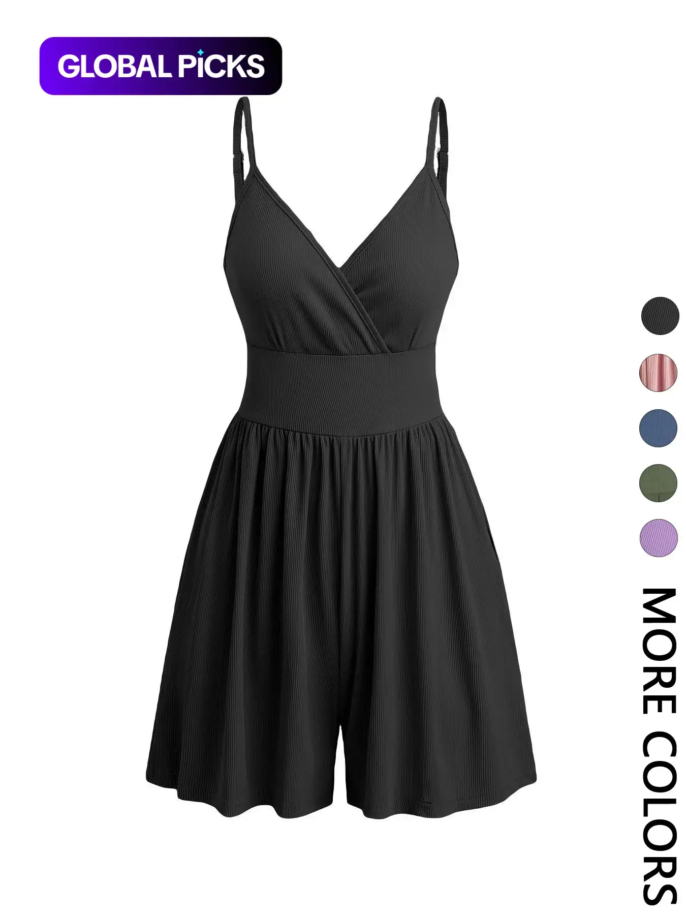 🌴 BreezyBack Wide-Leg Cami Romper