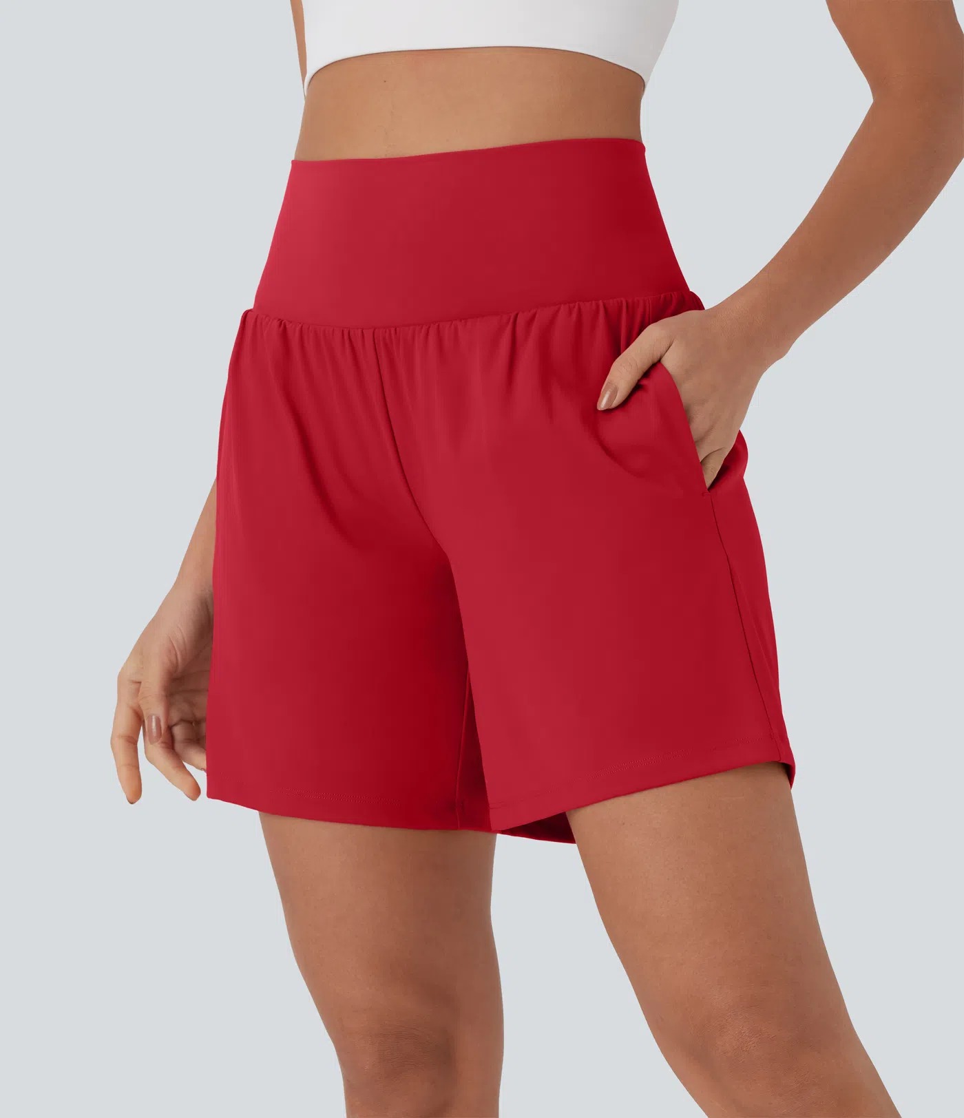 🔥🔥Women’s 2-in-1 Super High-Waisted Cool-Touch Yoga Shorts with Pockets (3