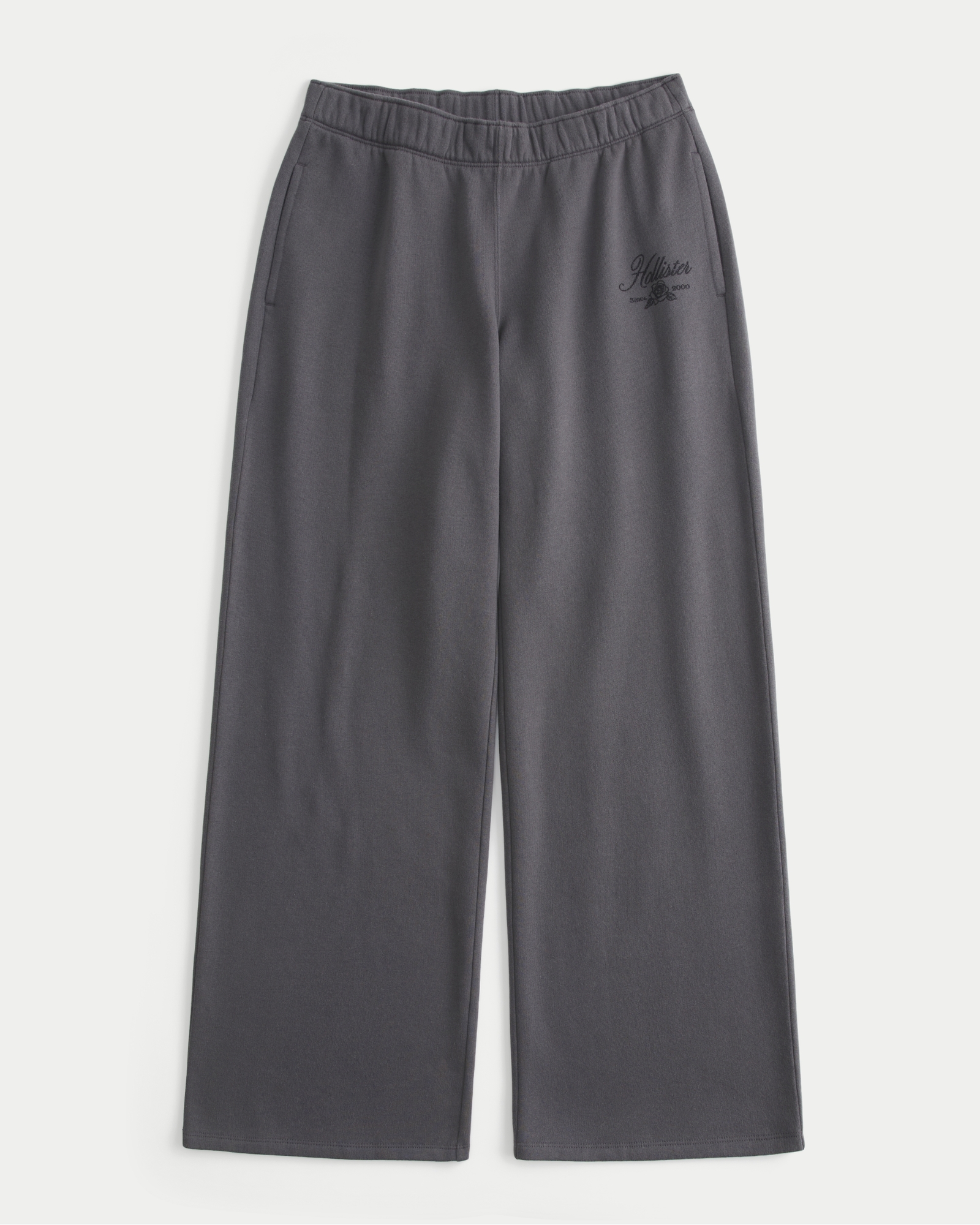 Sparkle Logo Graphic Wide-Leg Sweatpants
