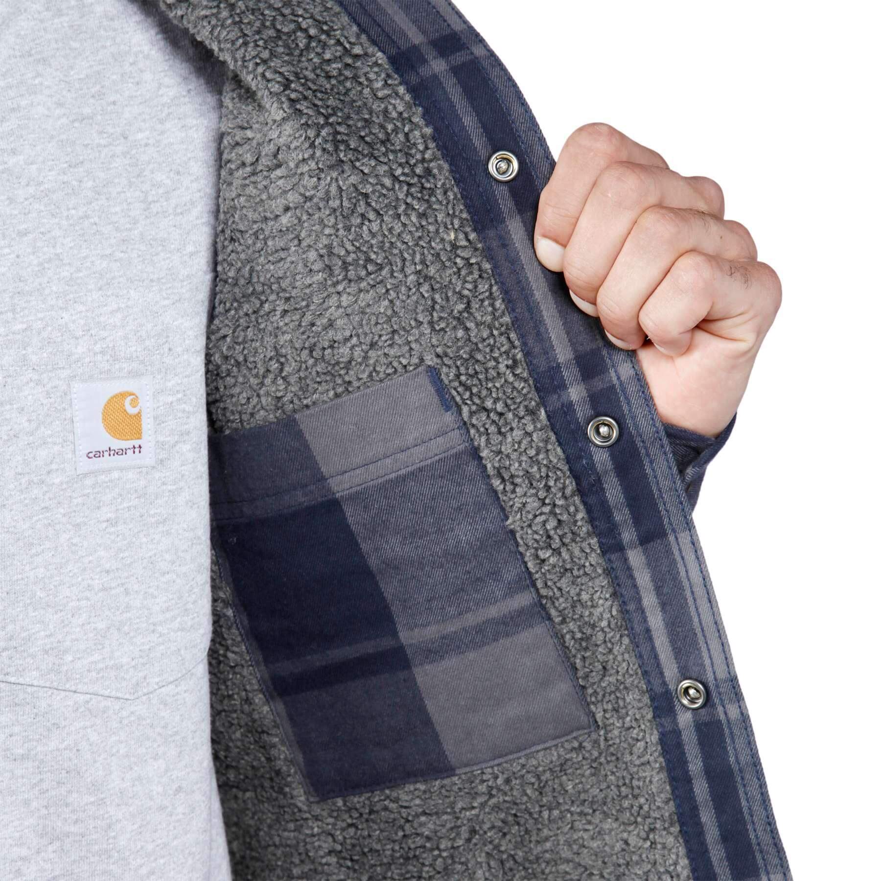 CHT Heavyweight Flannel Relaxed Fit Sherpa-Lined Shirt Jacket 105939