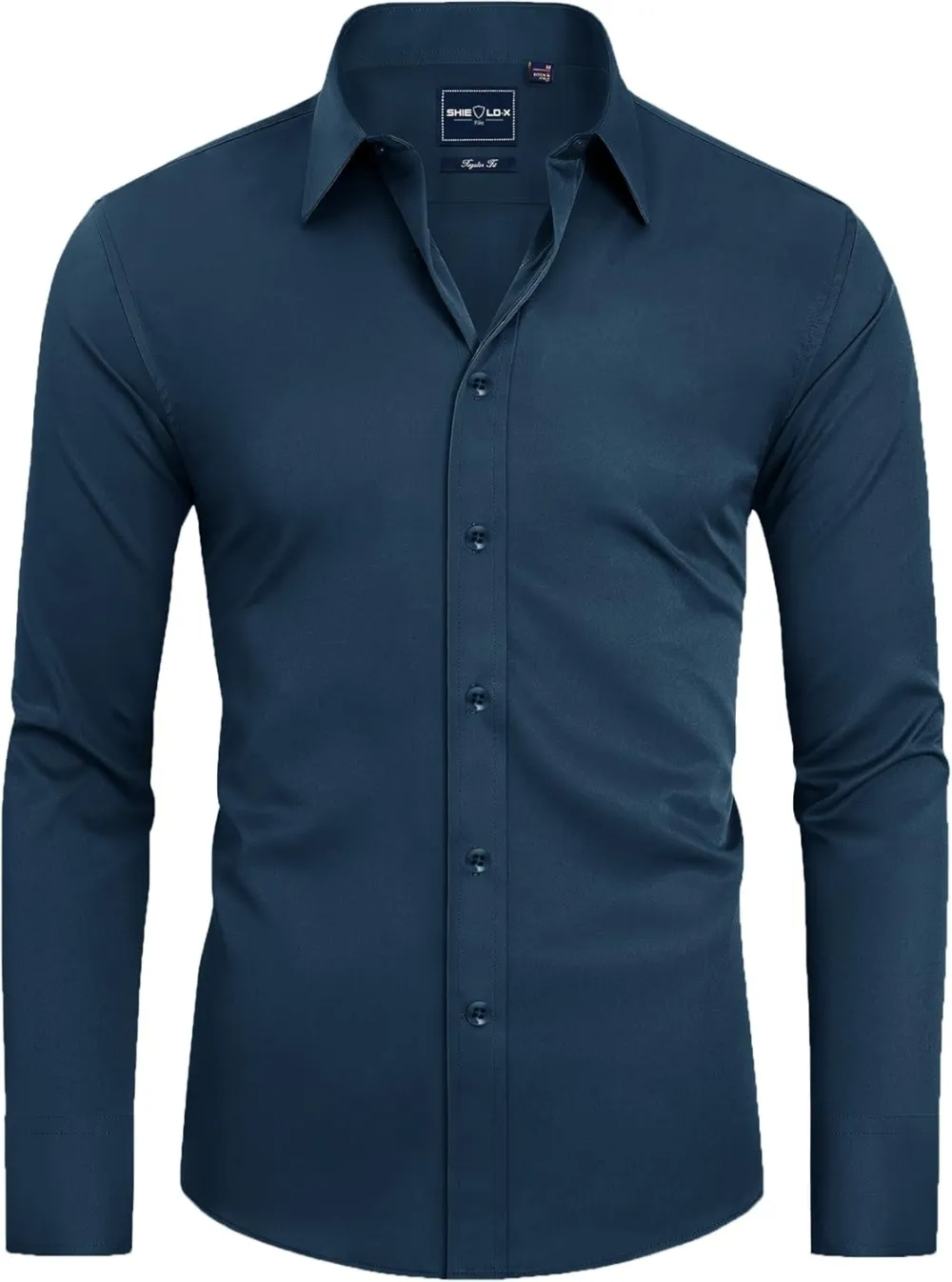 Stain Sheild Dress Shirts for Men Slim Fit Mens Dress Shirts Long Sleeve Button Down Shirt Men Shirts