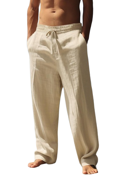 🔥Men's High-Quality Linen Straight Leg Pants - Casual Fit🔥