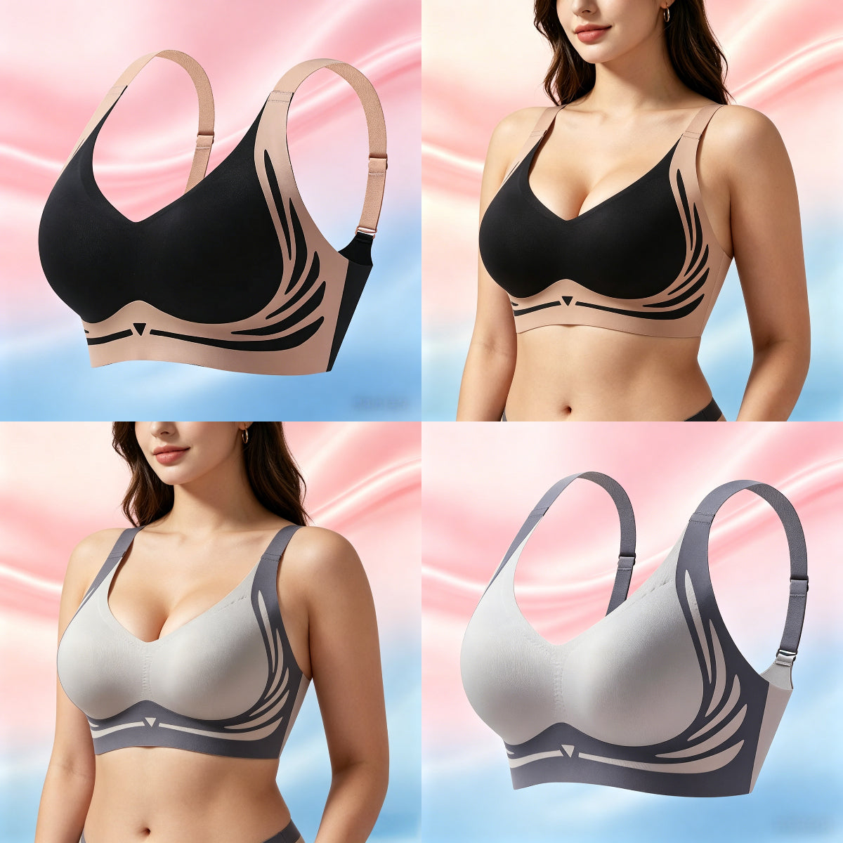 Lifting Anti-Sagging Wire-Free Push-up Bra
