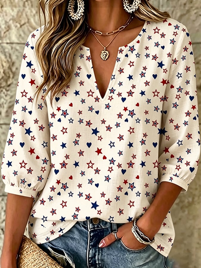 Women'S American 250th Anniversary Print  T-Shirt