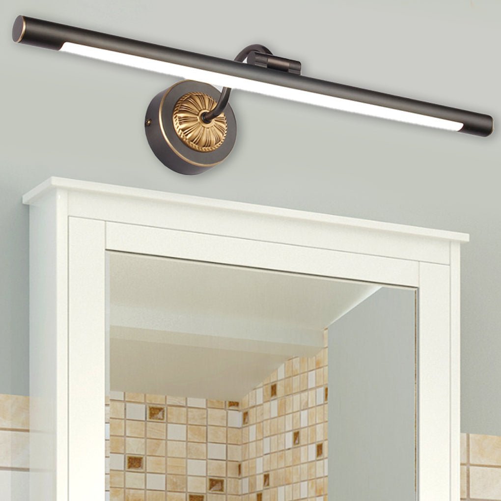 Retro Minimalist 240° Rotatable Moisture-proof LED Dresser Mirror Lamp Wall Lamp for Bathroom