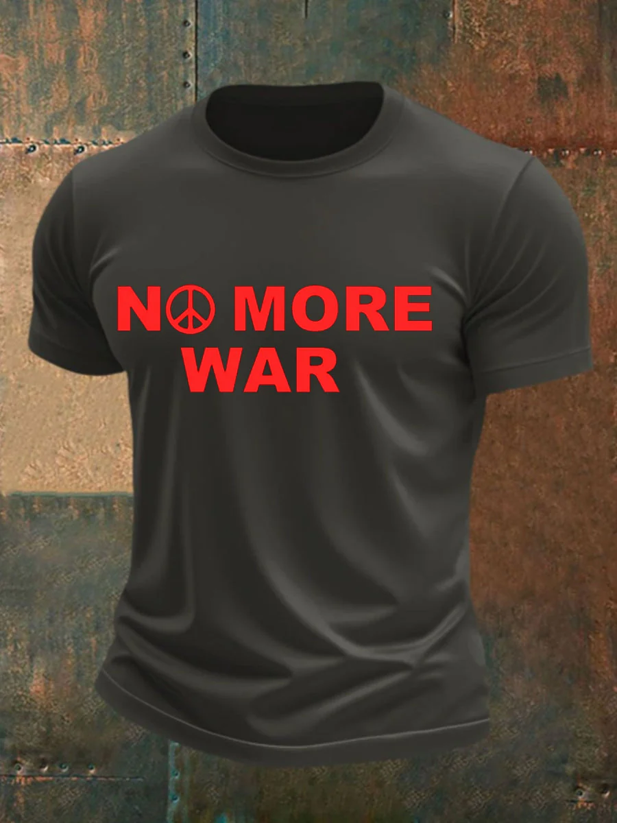 Men's No War cotton short-sleeved T-shirt