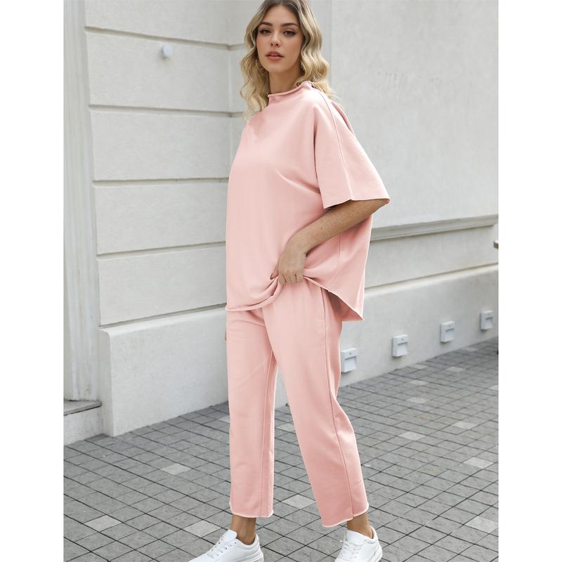 Women's Batwing Sleeve Capelet & Wide Leg Pants Lounge Set