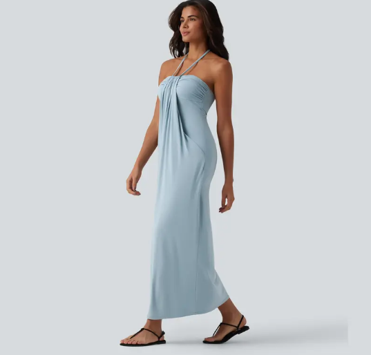 Elegant Halter Neck Maxi Dress – Effortless Style for Summer & Beyond