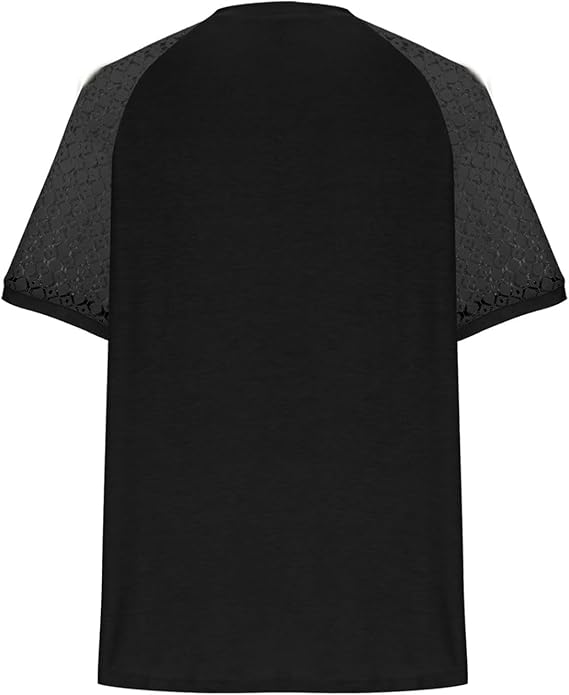 🌸🌸Plus Size Summer Lace Short Sleeve Tunic Top