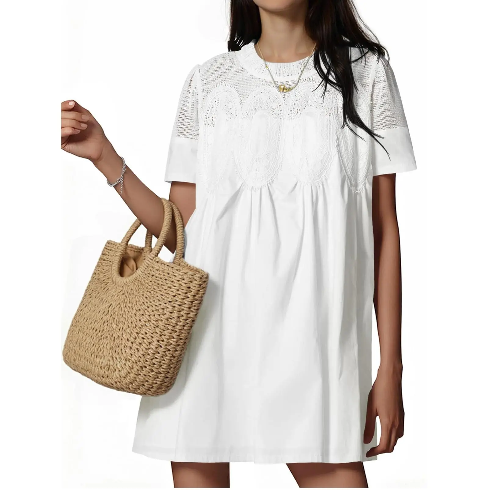 Elegant Lace Summer Mini Dress for Women