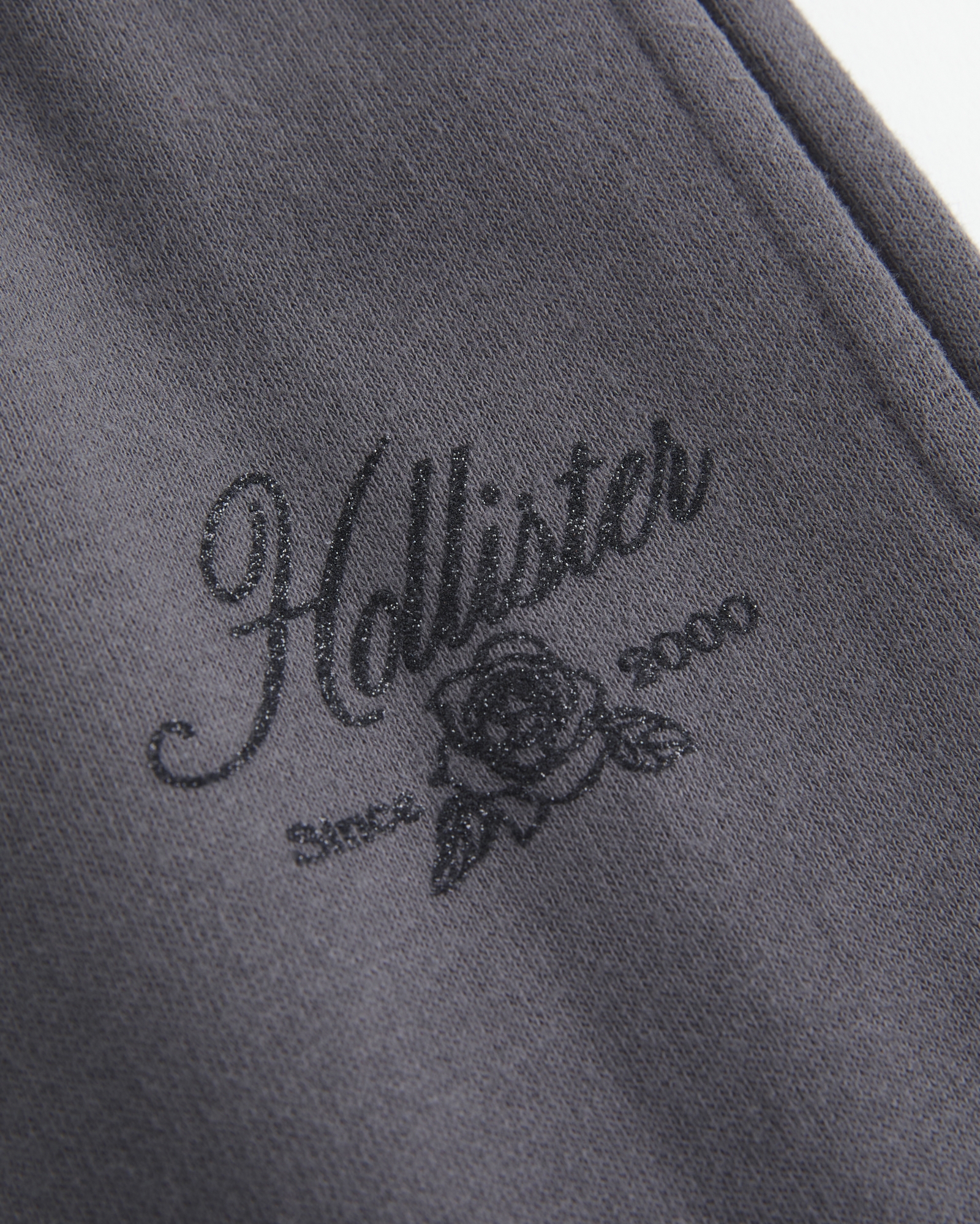 Sparkle Logo Graphic Wide-Leg Sweatpants