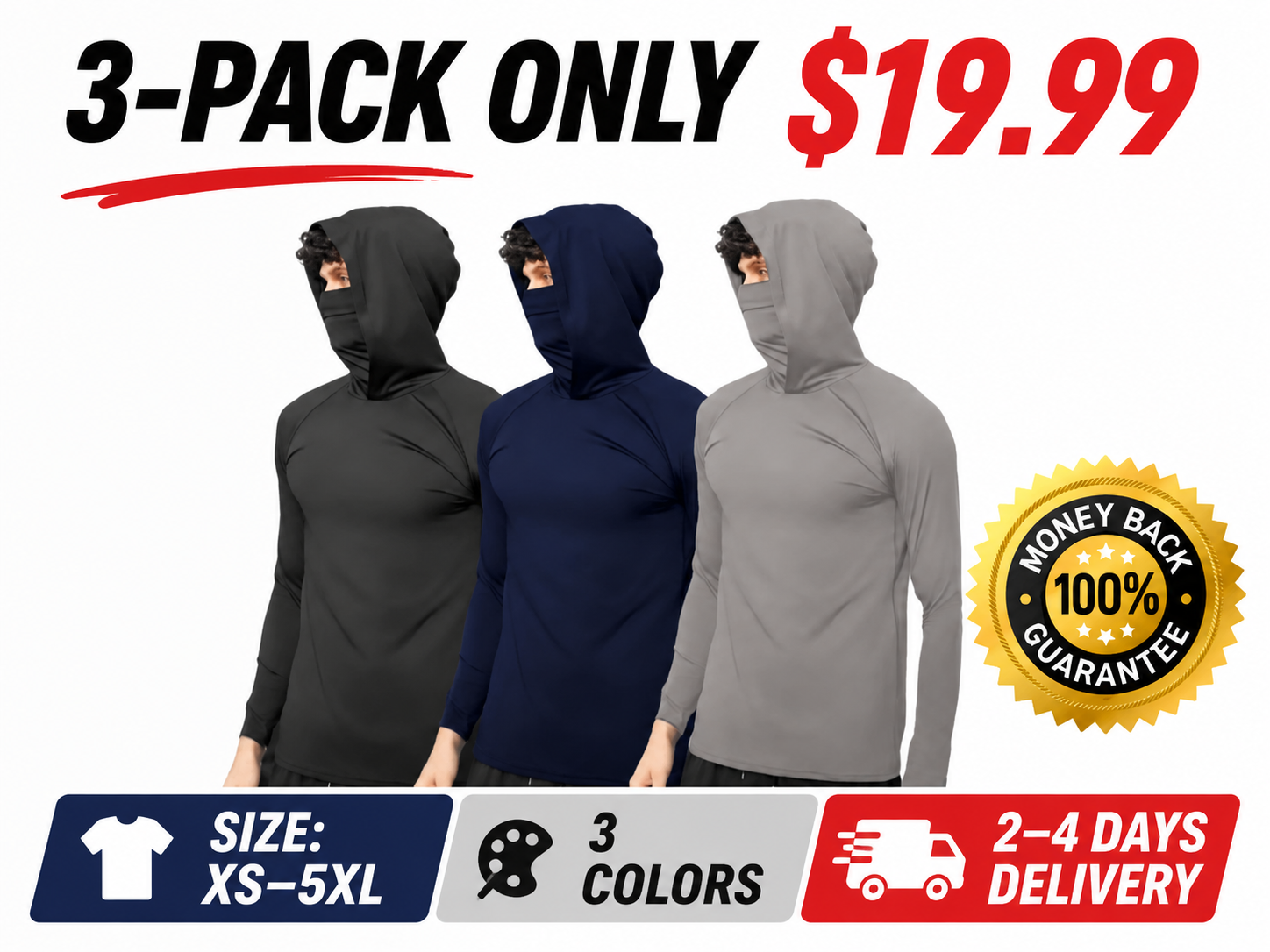 Men's Casual Hooded Pullover 6-Piece Set