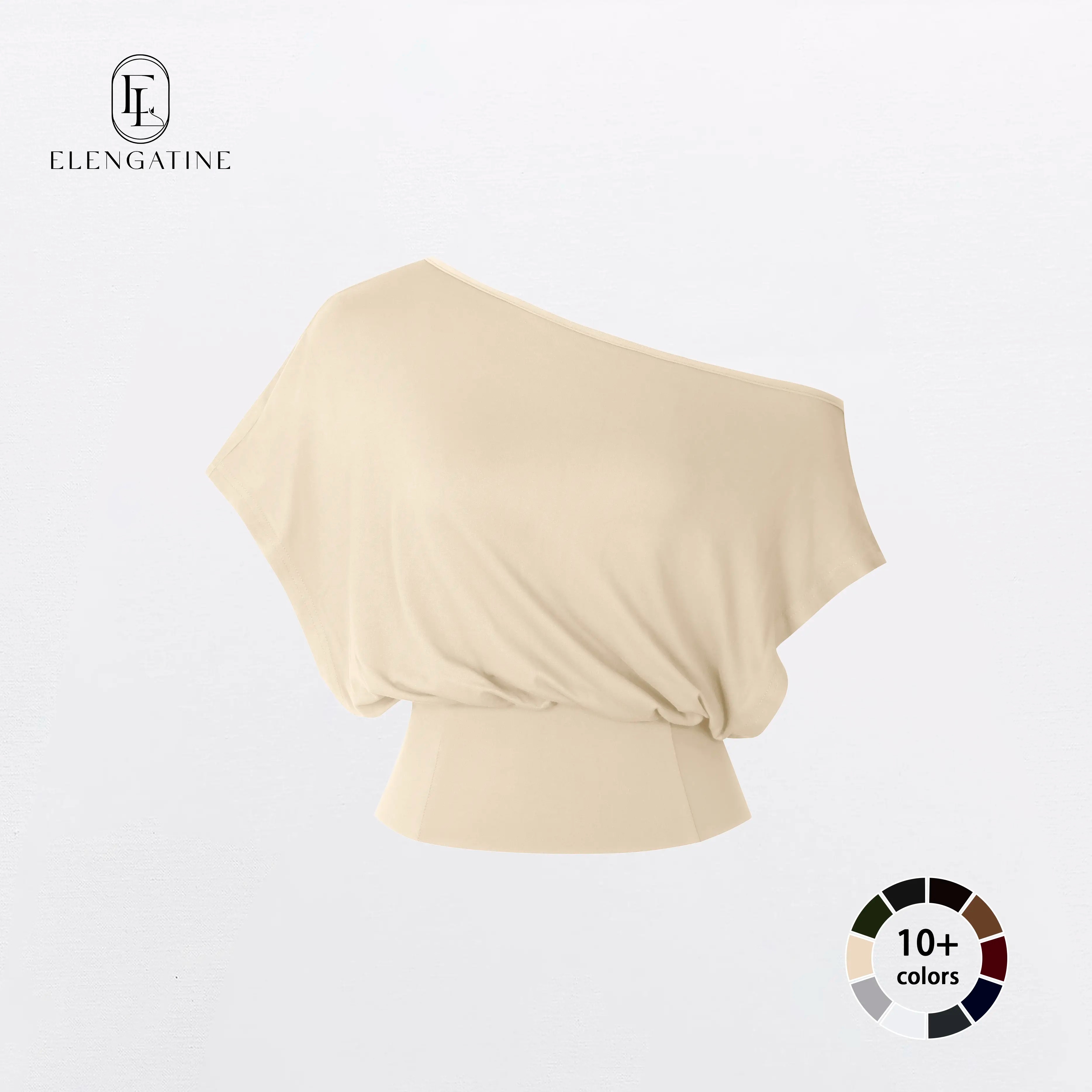 This Week's Special Price✨Women's One Shoulder Y2K Crop Top - Soft Stretchy Slim Fit Short Sleeve Casual Going Out Tee💥