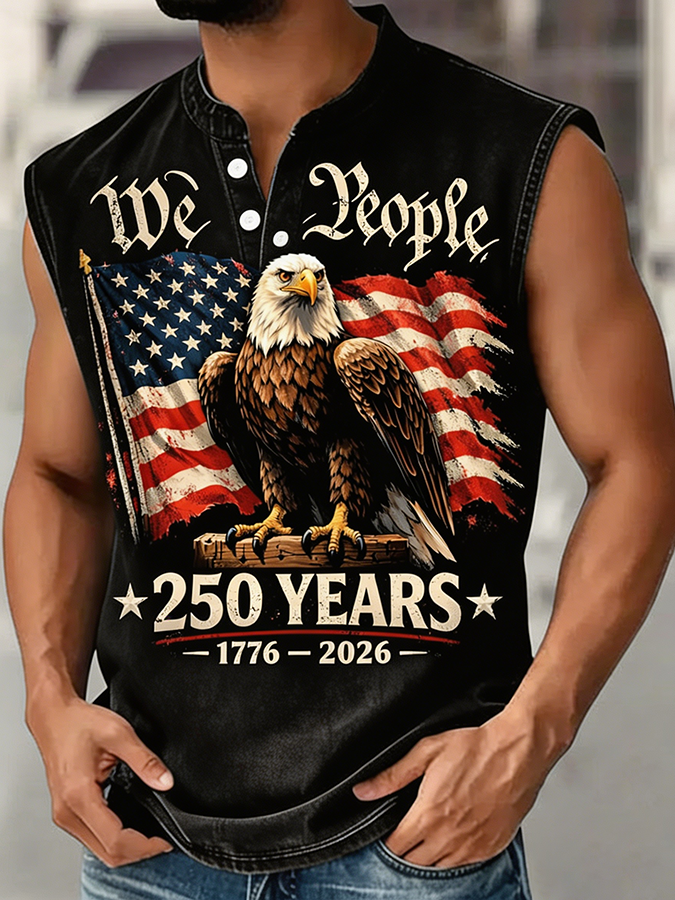 Men's We The People 1776-2026 Bald Eagle Sleeveless Top
