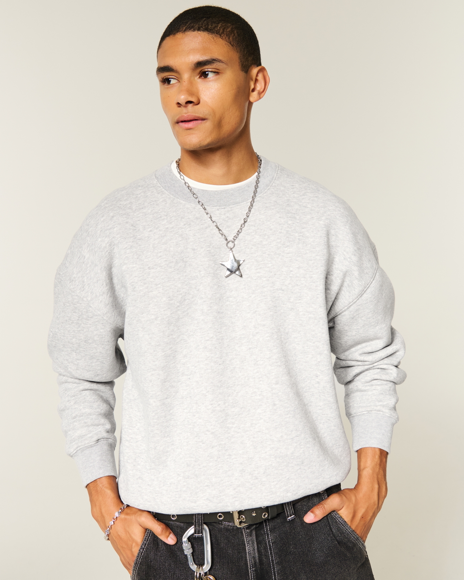 Boxy Camo Crew Sweatshirt