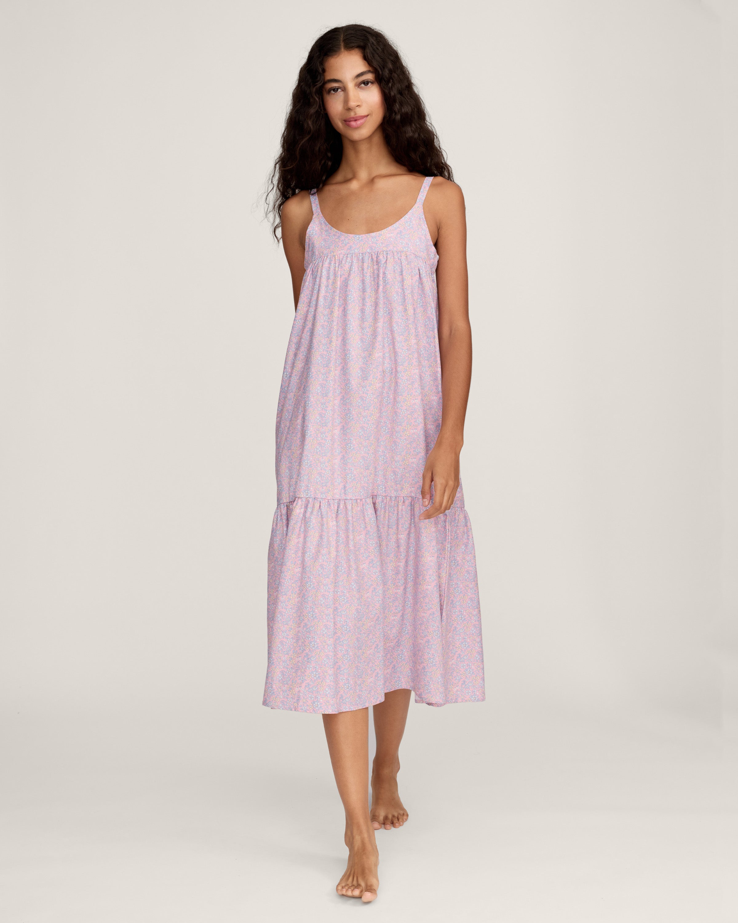 Women's Twill Chloé Nightgown in Fleur Blush