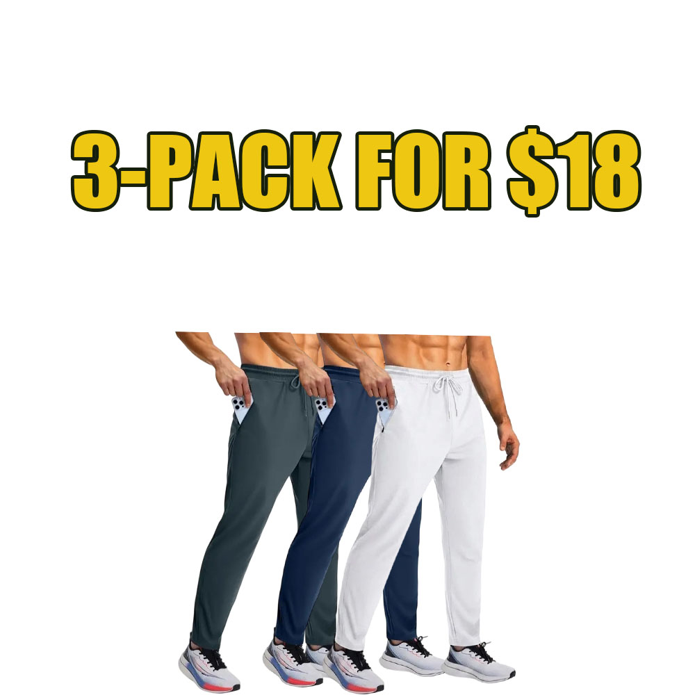 Men’s Lightweight Joggers with Zipper Pockets