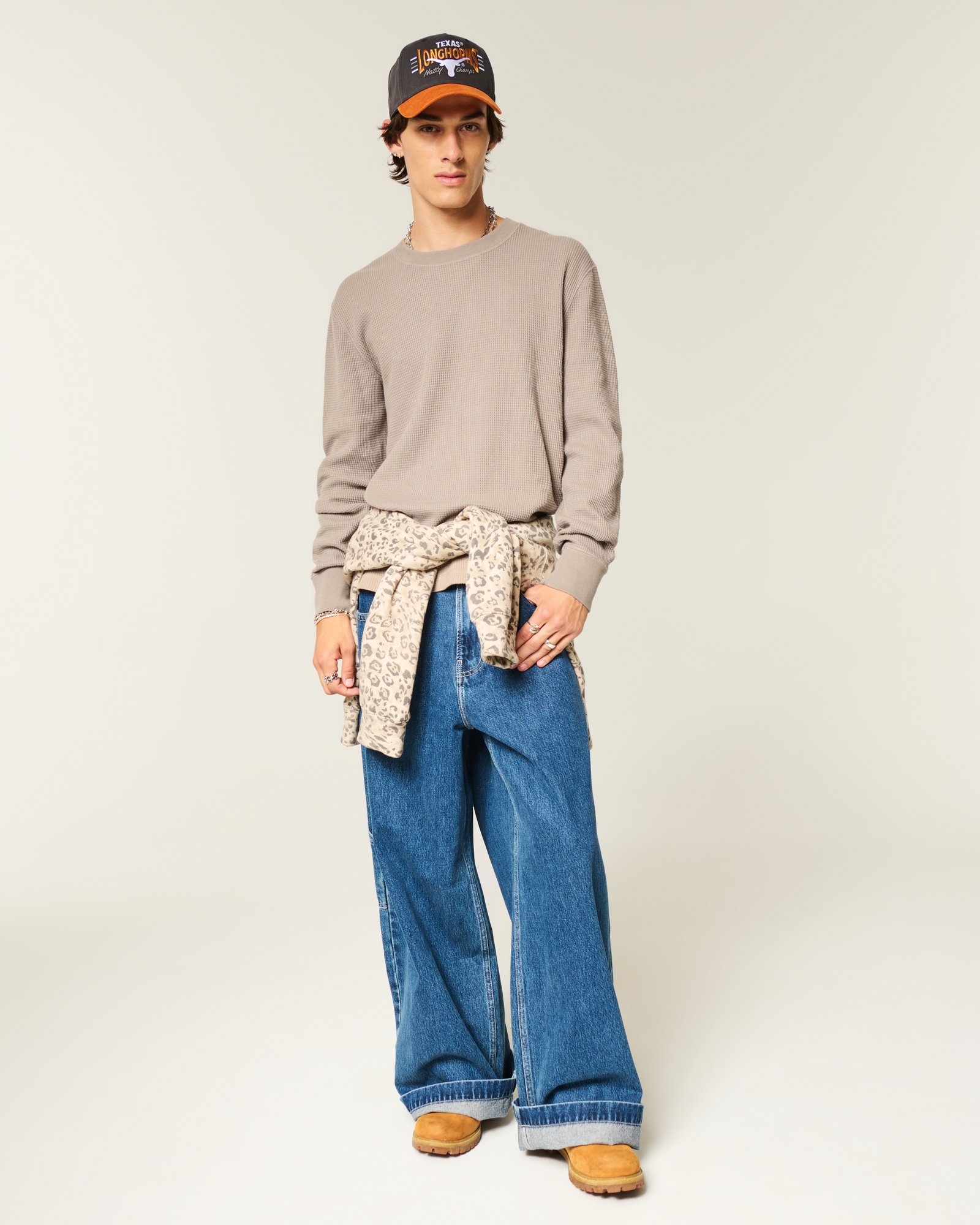 Relaxed Thermal Long-Sleeve Camo Crew Shirt
