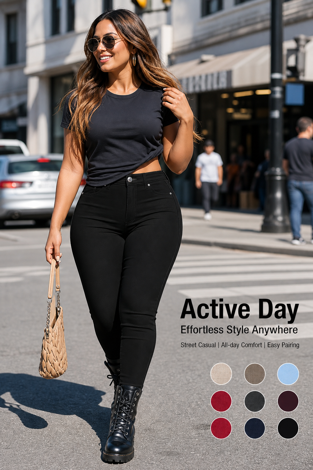Women's Button-Fly Leggings (with Pockets)