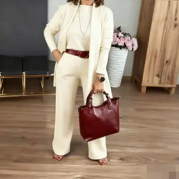 ⏳Time-Limited Special⏰Elegant 6-piece set including long cardigan, top and pants💞