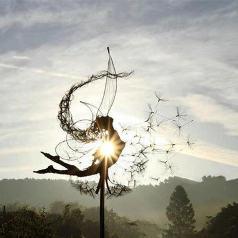 3D Flower Fairy Dancing with Dandelion Garden