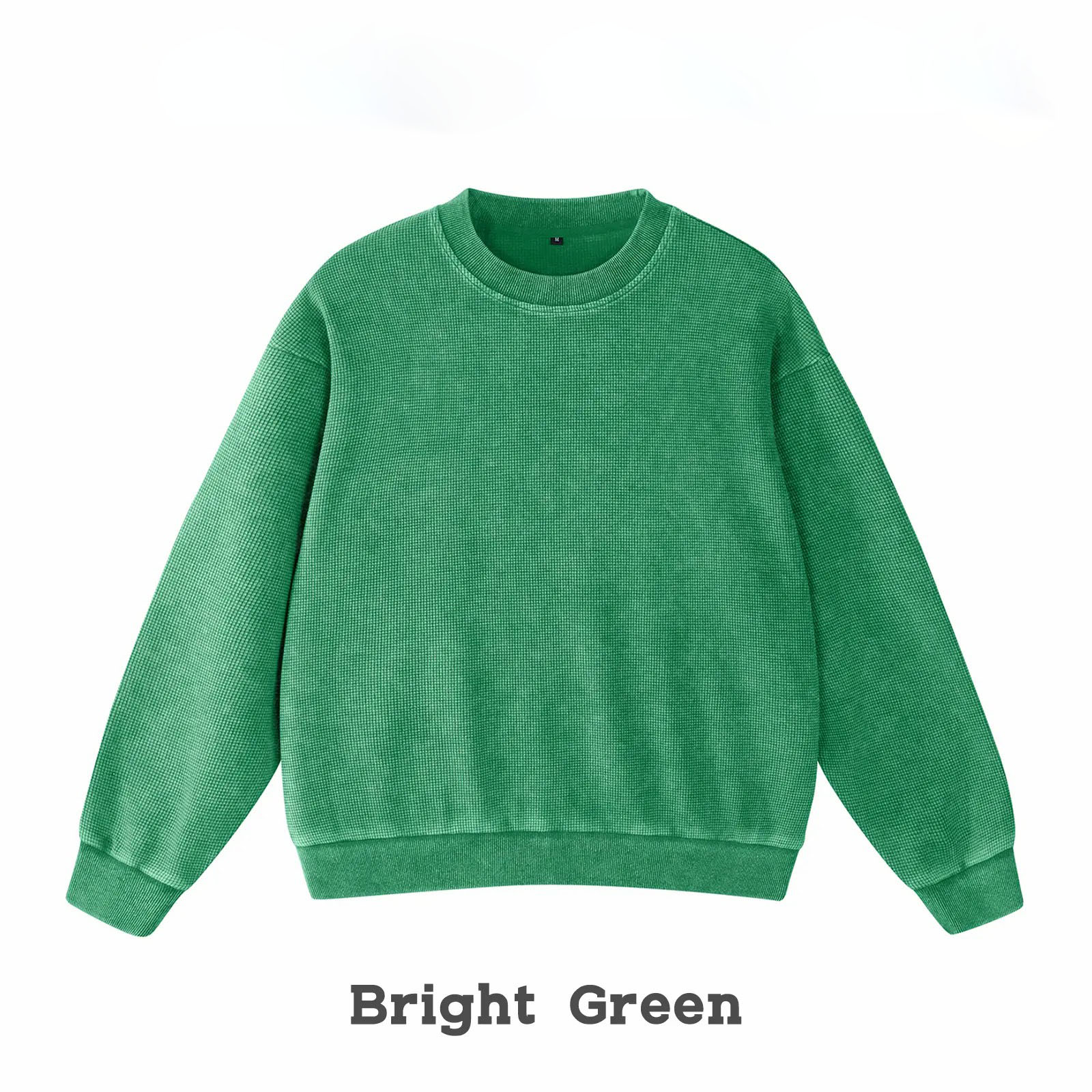 Unisex Acid Wash Oversized Sweatshirt – Loose Fit Cotton Vintage Crew Neck Pullover