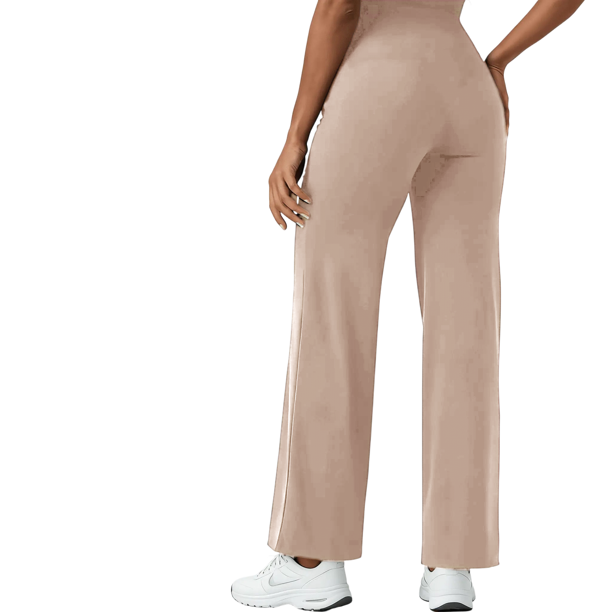 Women's Wide-Leg Suit Pants with Elastic Waist